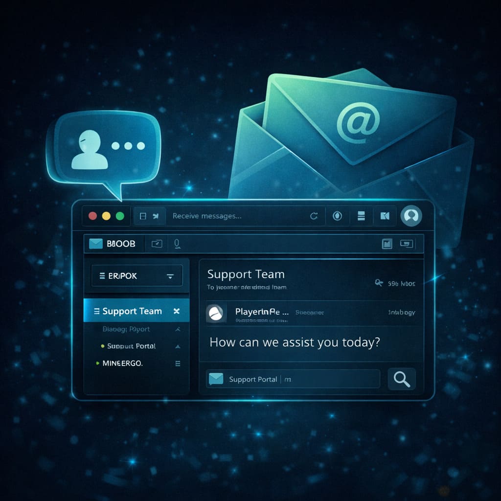 Illustrazione del supporto editoriale via email per il portale